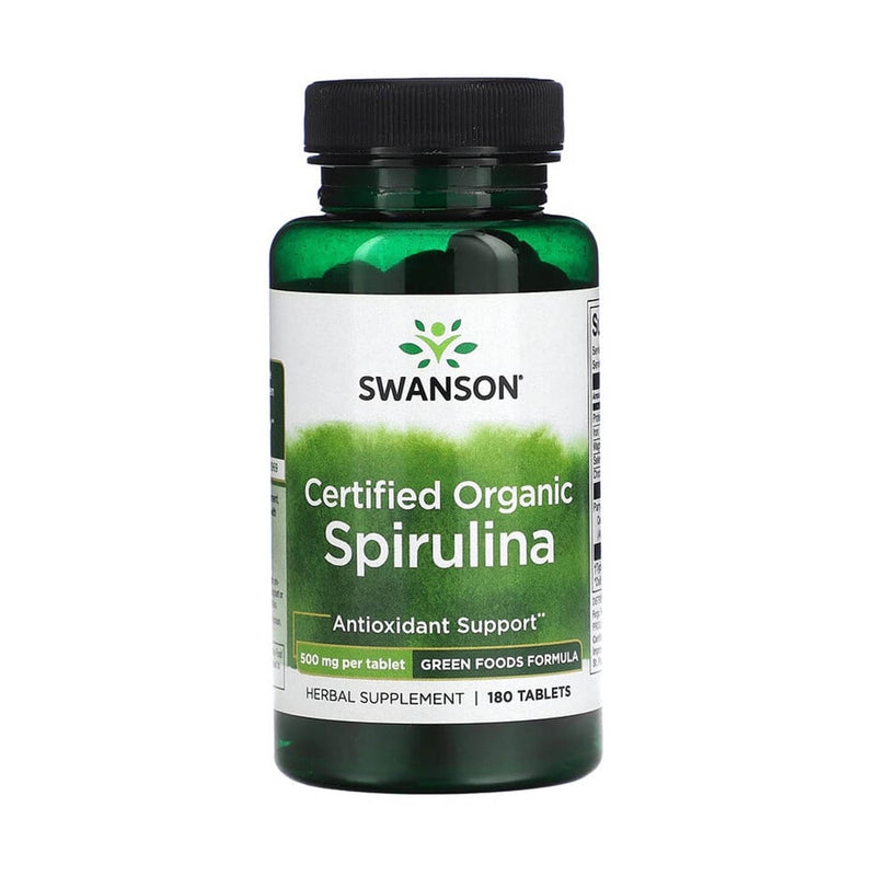 Încărcați imaginea în vizualizatorul Galerie, Spirulina Organica, 500mg, Swanson, 180 tablete SWR044