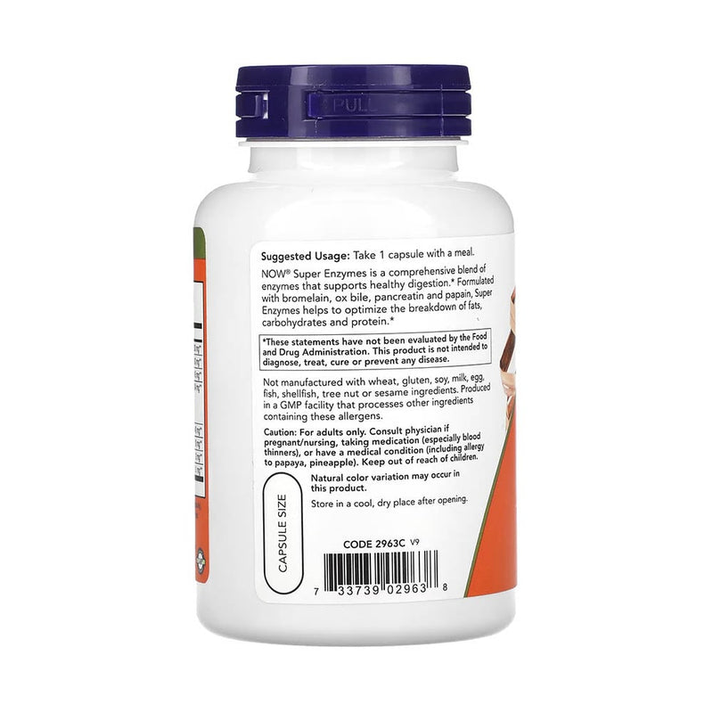 Încărcați imaginea în vizualizatorul Galerie, Super Enzymes (Enzime Digestive cu Spectru Larg), Now Foods, 90 capsule