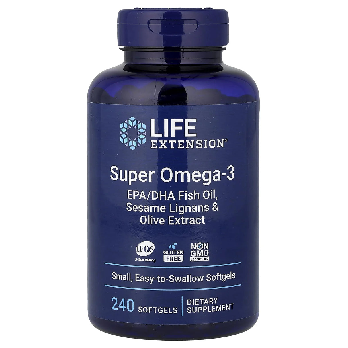 Super Omega-3 with Sesame Lignans & Olive Extract, Life Extension, 240 softgels