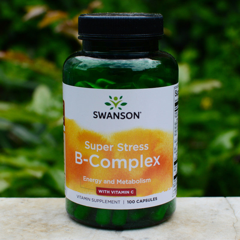 Încărcați imaginea în vizualizatorul Galerie, Super Stress B-Complex with Vitamin C, Swanson, 100 capsule SW920