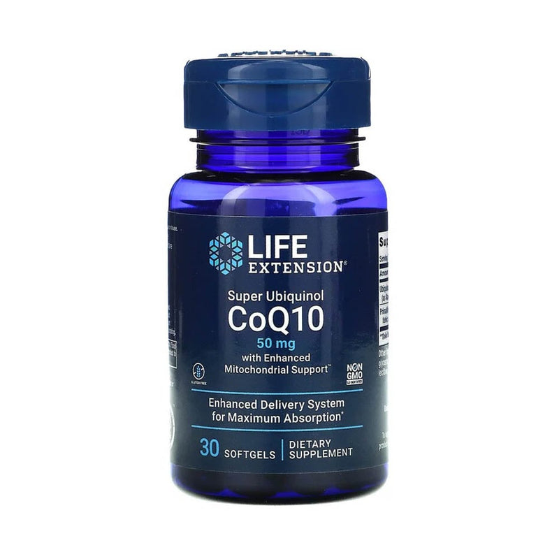 Încărcați imaginea în vizualizatorul Galerie, Super Ubiquinol CoQ10, 50 mg with Enhanced Mitochondrial, Life Extension, 30 softgels