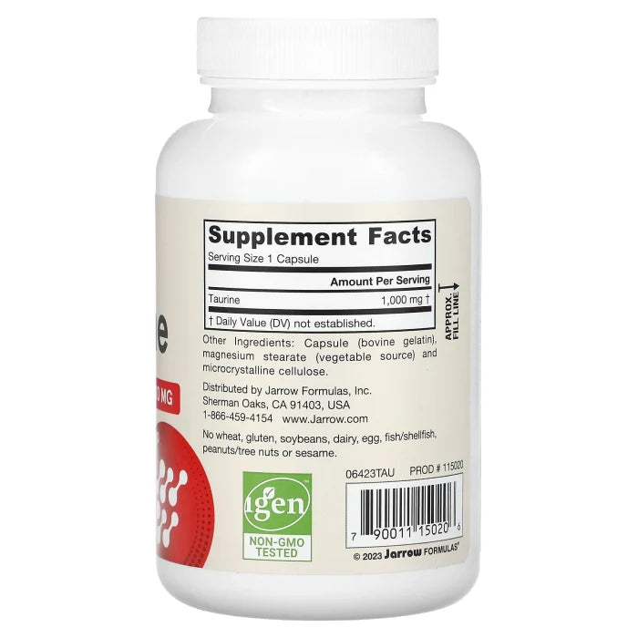 Taurine, 1000 mg, Jarrow Formulas, 100 capsule