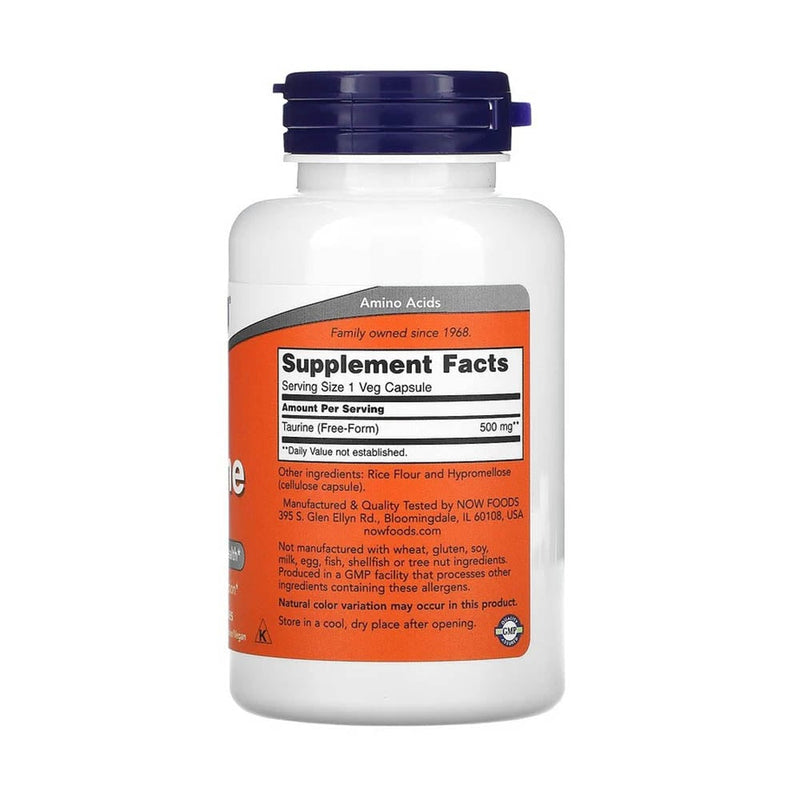 Încărcați imaginea în vizualizatorul Galerie, Taurine, 500 mg, Now Foods, 100 capsule