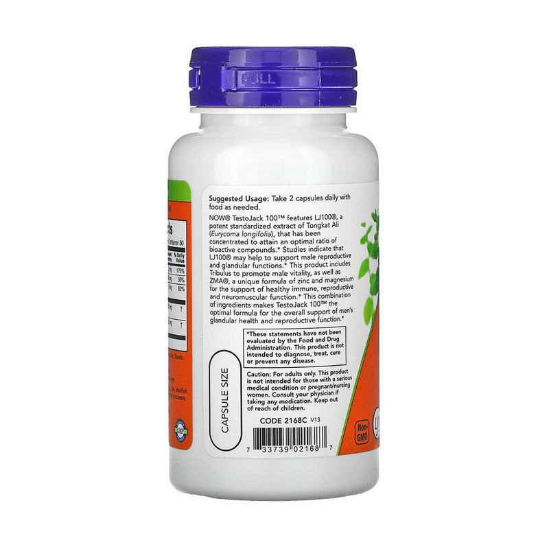 Încărcați imaginea în vizualizatorul Galerie, TestoJack 100 (Eurycoma Longifolia), Now Foods, 60 capsule