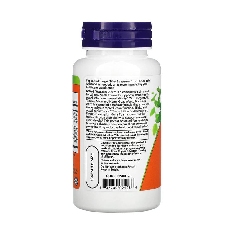 Încărcați imaginea în vizualizatorul Galerie, TestoJack 200, Stimulent Hormonal, Now Foods, 60 capsule
