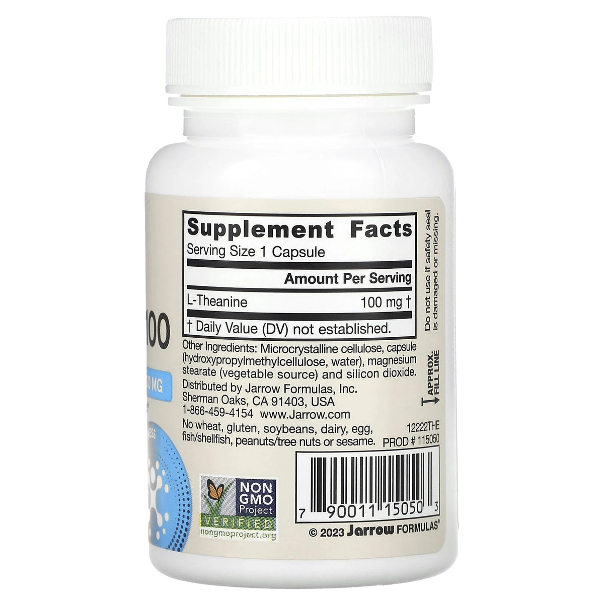 Theanine (L-Teanina), 100 mg, Jarrow Formulas, 60 capsule