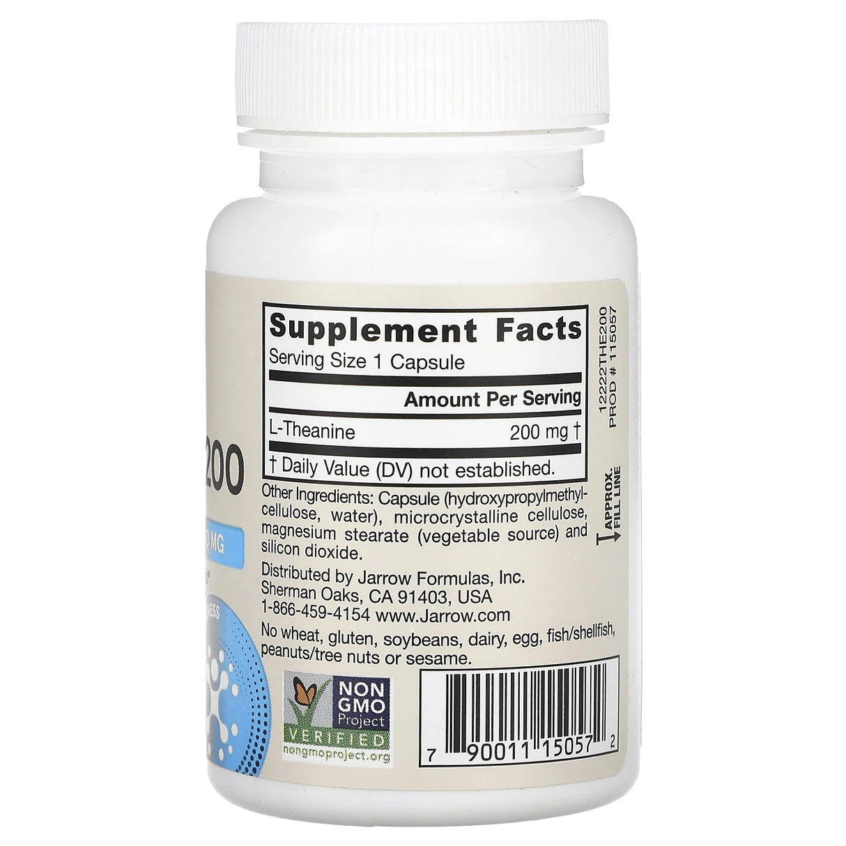 Theanine (L-Teanina), 200 mg, Jarrow Formulas, 60 capsule