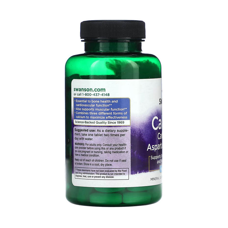 Încărcați imaginea în vizualizatorul Galerie, Triple Calcium (Carbonate, Aspartate, Citrate) 500 mg, Swanson, 100 tablete SW862