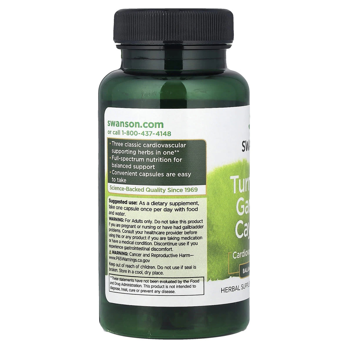 Turmeric, Garlic & Cayenne, Swanson, 60 capsule SW1575