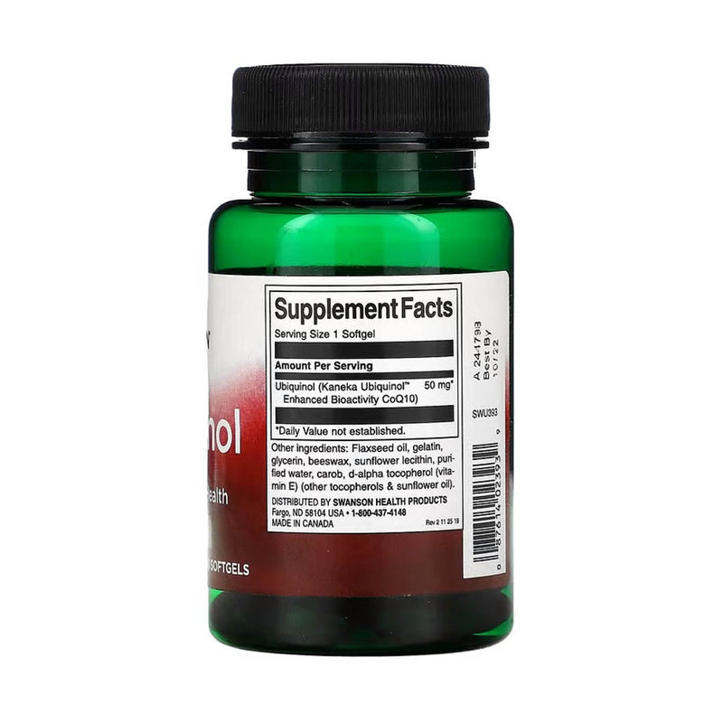 Încărcați imaginea în vizualizatorul Galerie, Ubiquinol Kaneka, 50 mg, Swanson, 60 softgels SWU393
