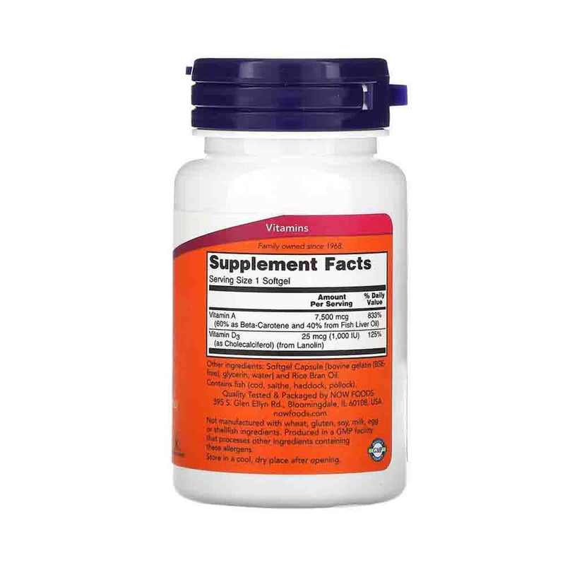 Încărcați imaginea în vizualizatorul Galerie, Ultra A & D3, 25.000/1.000, Now Foods, 100 softgels
