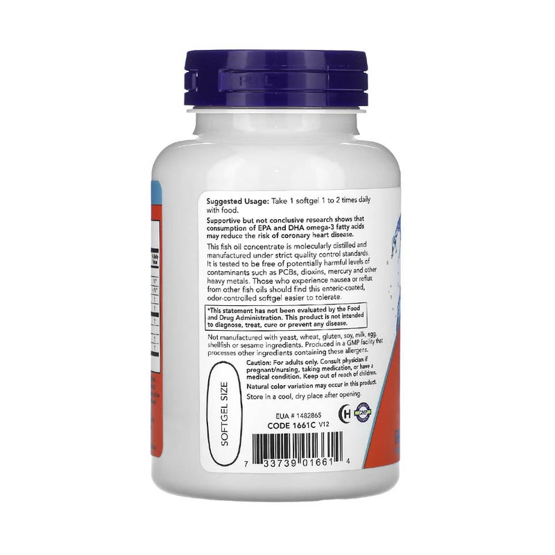 Încărcați imaginea în vizualizatorul Galerie, Ultra Omega-3, 500mg EPA / 250mg DHA, Now Foods, 90 softgels