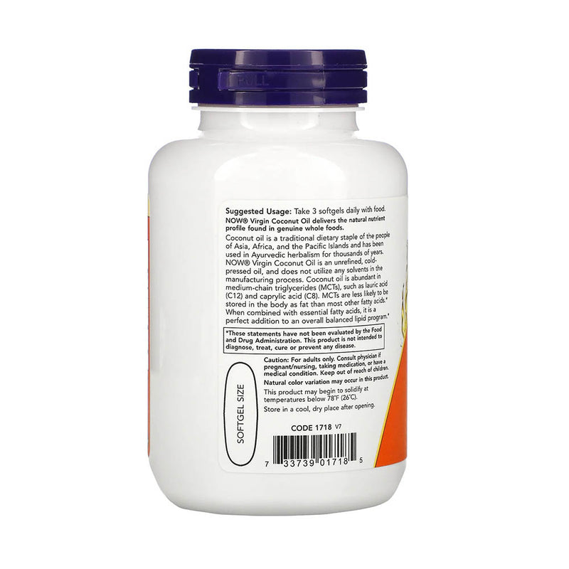 Încărcați imaginea în vizualizatorul Galerie, Virgin Coconut Oil, (Ulei de cocos), 1000 mg, Now Foods, 120 softgels