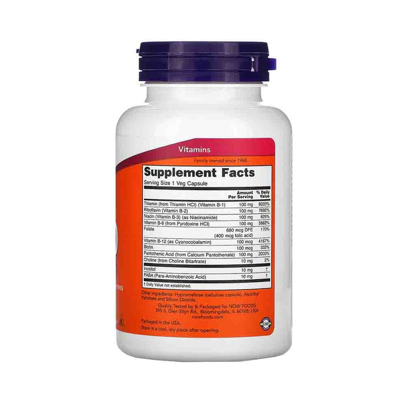 Încărcați imaginea în vizualizatorul Galerie, Vitamin B-100 (Complex Vitamina B) 100 mg, Now Foods, 100 capsule