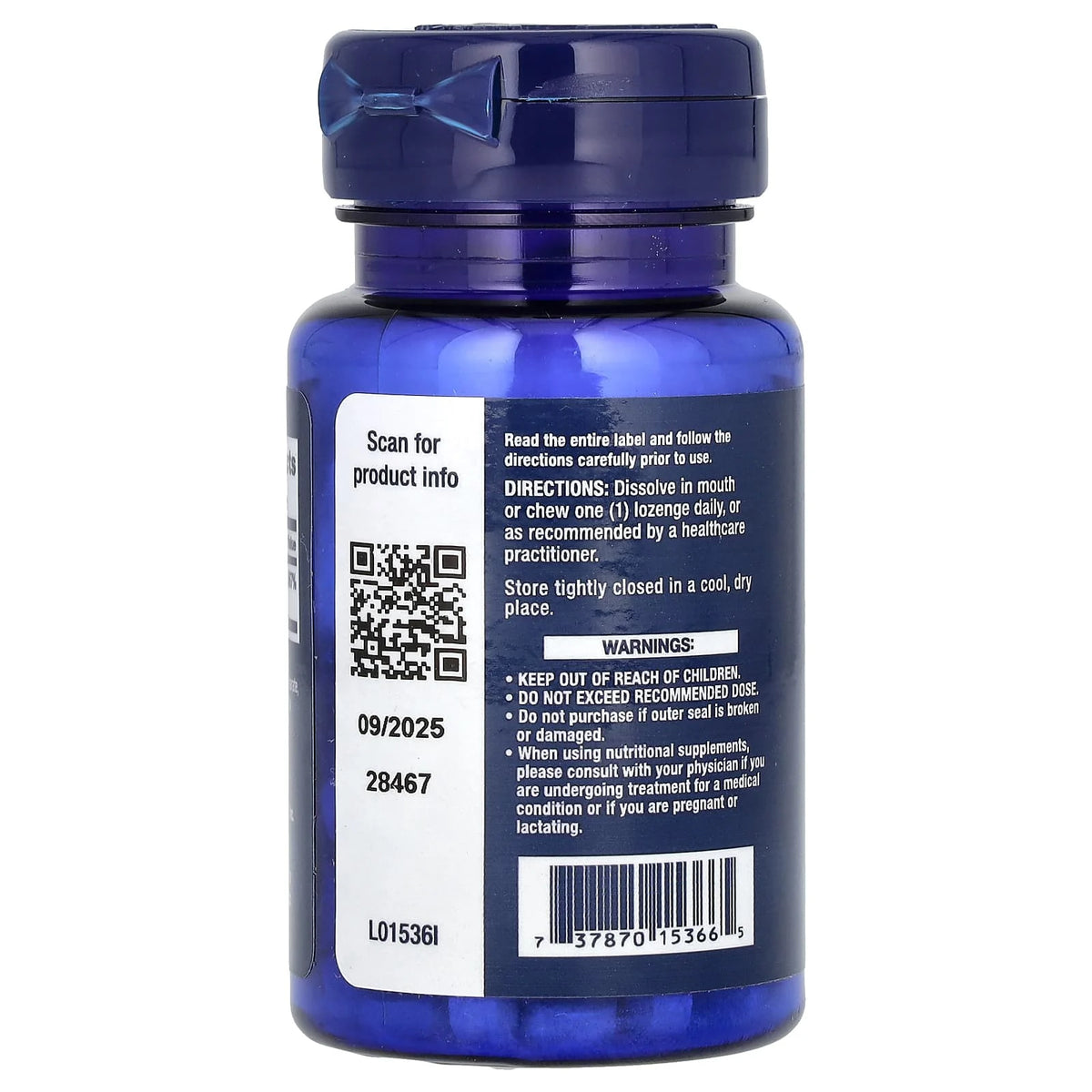Vitamin B12 Methylcobalamin, 1000 mcg, Life Extension, 60 drajeuri