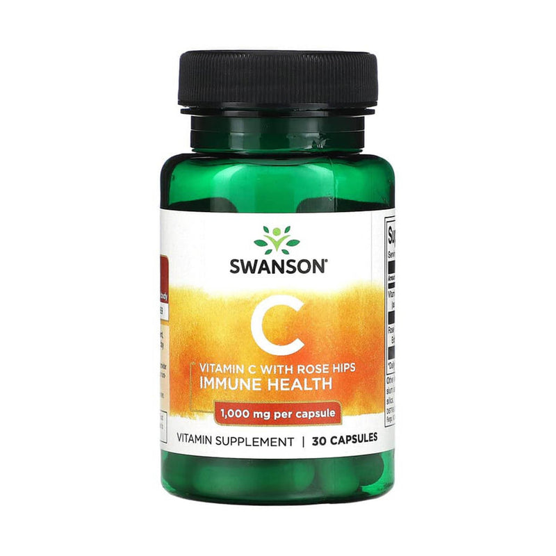 Încărcați imaginea în vizualizatorul Galerie, Vitamin C 1000mg with Rose Hips, Swanson, 90 capsule SW1054