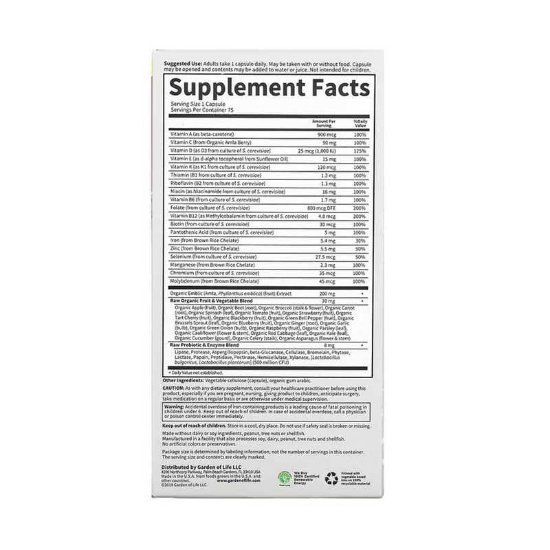 Încărcați imaginea în vizualizatorul Galerie, Vitamin Code, RAW One, Once Daily Multivitamin for Women, Garden of Life, 75 capsule