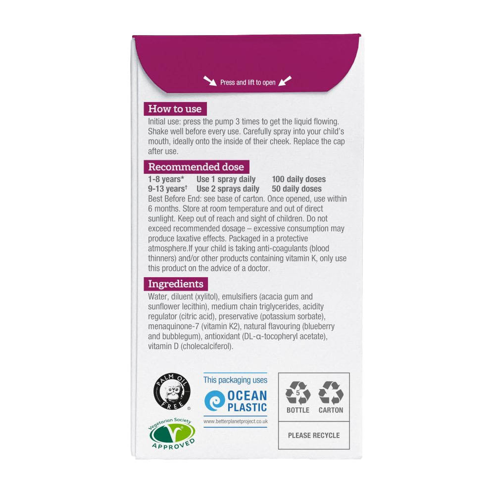Vitamine pentru Copii D3 + K2 Kids Oral Spray, BetterYou, 15 ml
