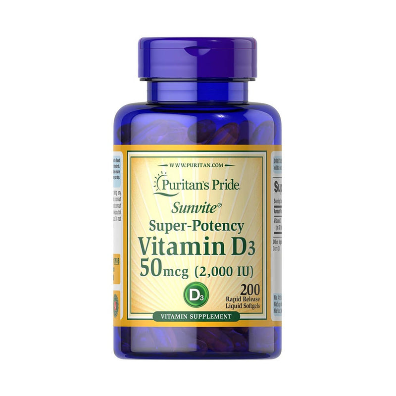 Încărcați imaginea în vizualizatorul Galerie, Vitamin D3, 2000 IU, Puritans Pride, 100 softgels