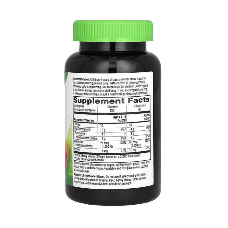Încărcați imaginea în vizualizatorul Galerie, Vitamin D3 Gummy, 1000 IU, Nature's Way, 120 jeleuri