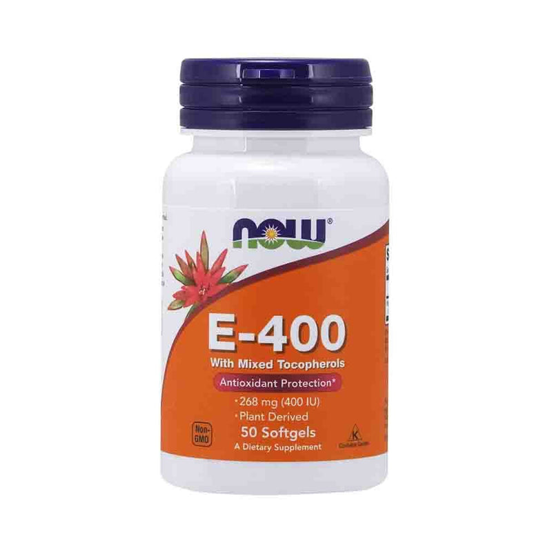 Încărcați imaginea în vizualizatorul Galerie, Vitamin E-400 (Mixed Tocopherols) 268 mg, Now Foods, 50 softgels