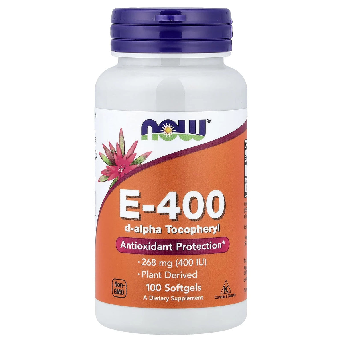 Vitamin E-400 (Tocoferil Acetat), Now Foods, 100 softgels