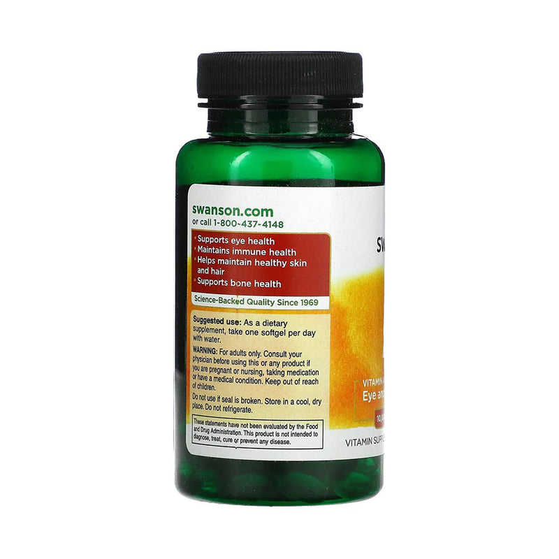 Încărcați imaginea în vizualizatorul Galerie, Vitamina A, 10,000 IU, Swanson, 250 softgels SW001