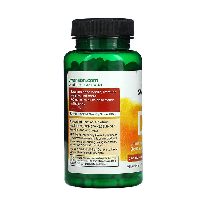 Încărcați imaginea în vizualizatorul Galerie, Vitamina D-3 2000 IU, Swanson, 250 capsule SW1210