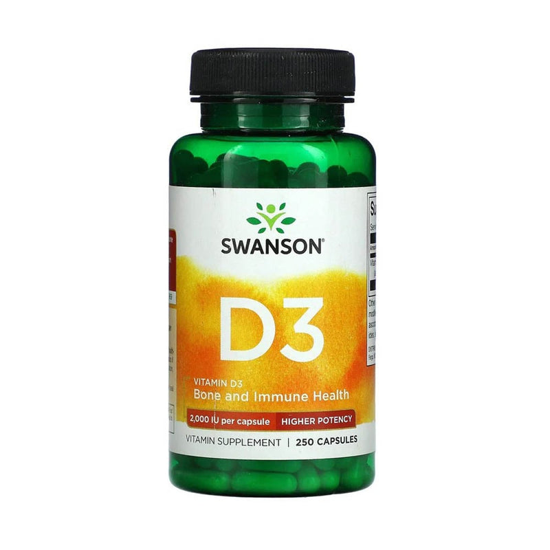Încărcați imaginea în vizualizatorul Galerie, Vitamina D-3 2000 IU, Swanson, 250 capsule SW1210