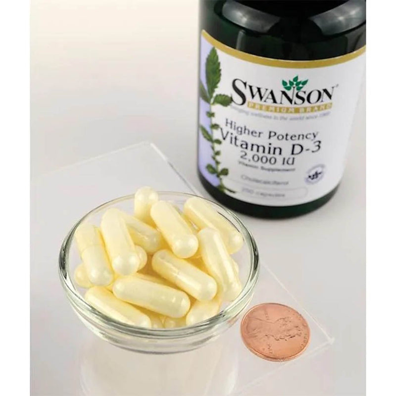 Încărcați imaginea în vizualizatorul Galerie, Vitamina D-3 2000 IU, Swanson, 250 capsule SW1210