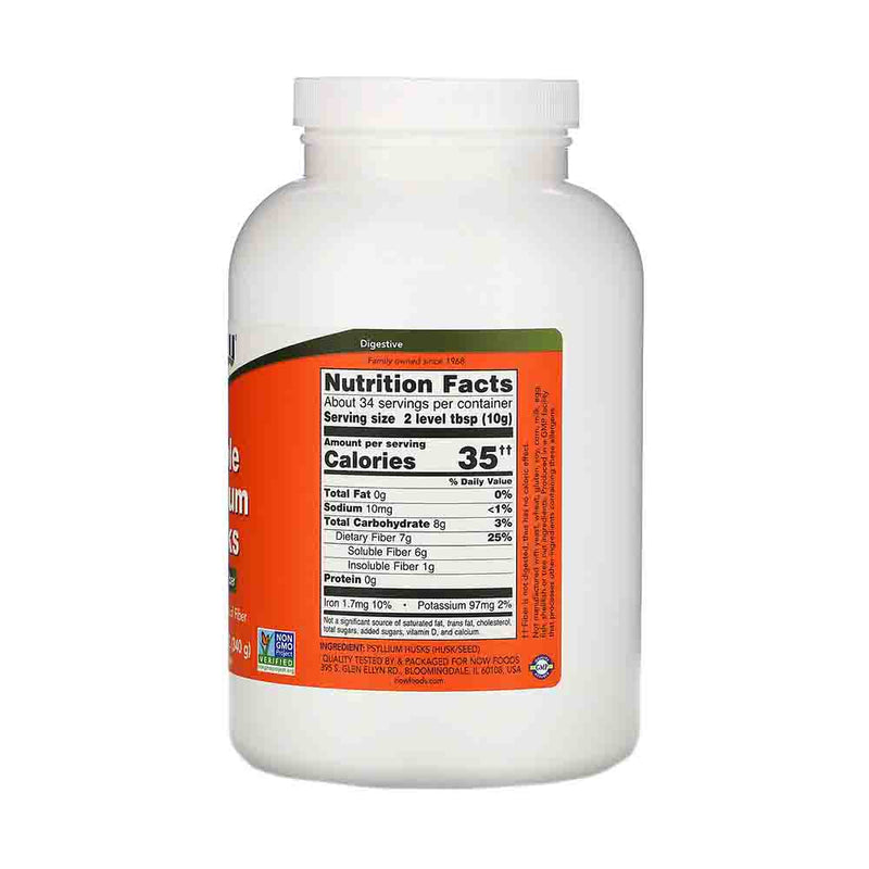 Încărcați imaginea în vizualizatorul Galerie, Whole Psyllium Husks (Tărâțele de Psyllium), Now Foods, 340g