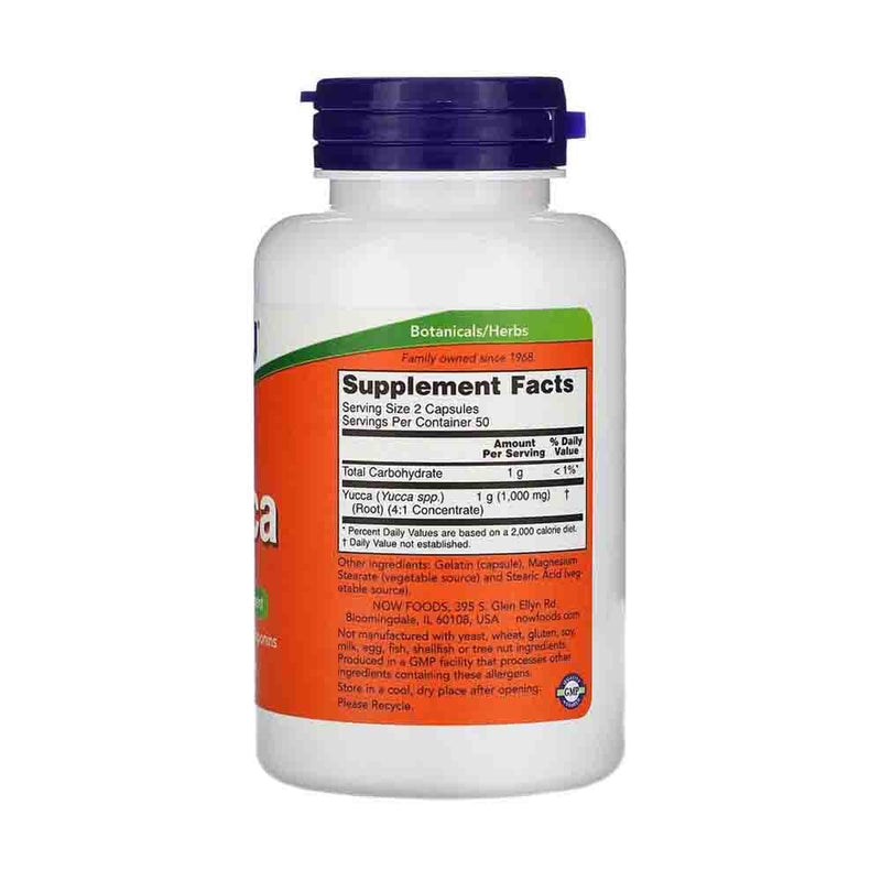 Încărcați imaginea în vizualizatorul Galerie, Yucca, 500mg, Now Foods, 100 capsule