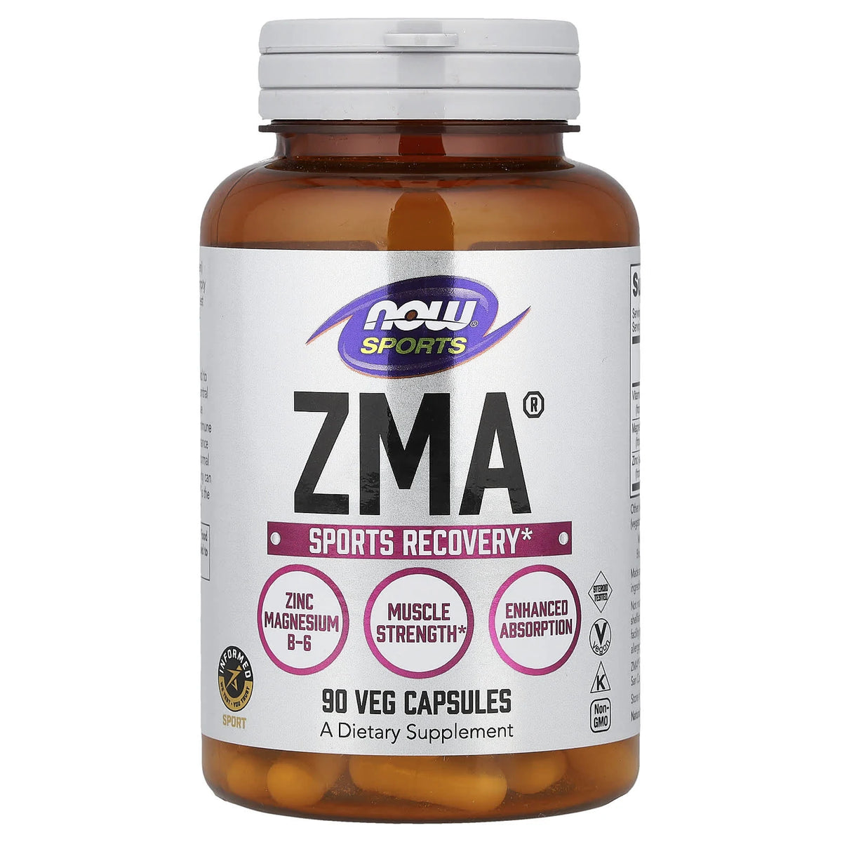 ZMA Sports Recovery (Zinc Magneziu B6) Now Foods, 90 capsule