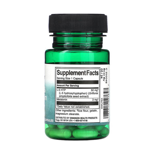 5-HTP & Melatonin (Sleep Support), Swanson, 30 capsule SWU764