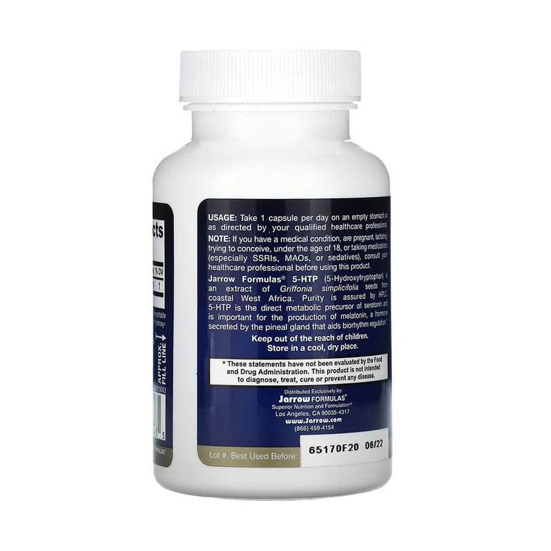Încărcați imaginea în vizualizatorul Galerie, 5-HTP (Sinteza Serotoninei) 100 mg, Jarrow Formulas, 60 capsule

