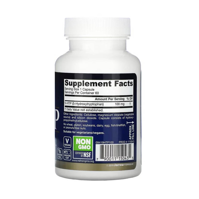 Încărcați imaginea în vizualizatorul Galerie, 5-HTP (Sinteza Serotoninei) 100 mg, Jarrow Formulas, 60 capsule
