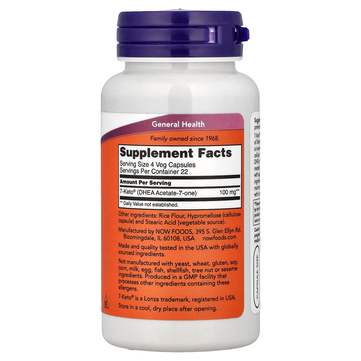7-KETO (DHEA), 25 mg, Now Foods, 90 capsule