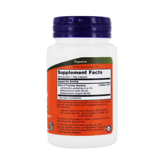 8 Billion Acidophilus & Bifidus, Now Foods, 60 capsule