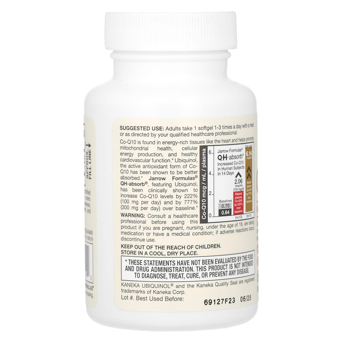 Ubiquinol, QH-Absorb, 100 mg, Jarrow Formulas, 60 softgels