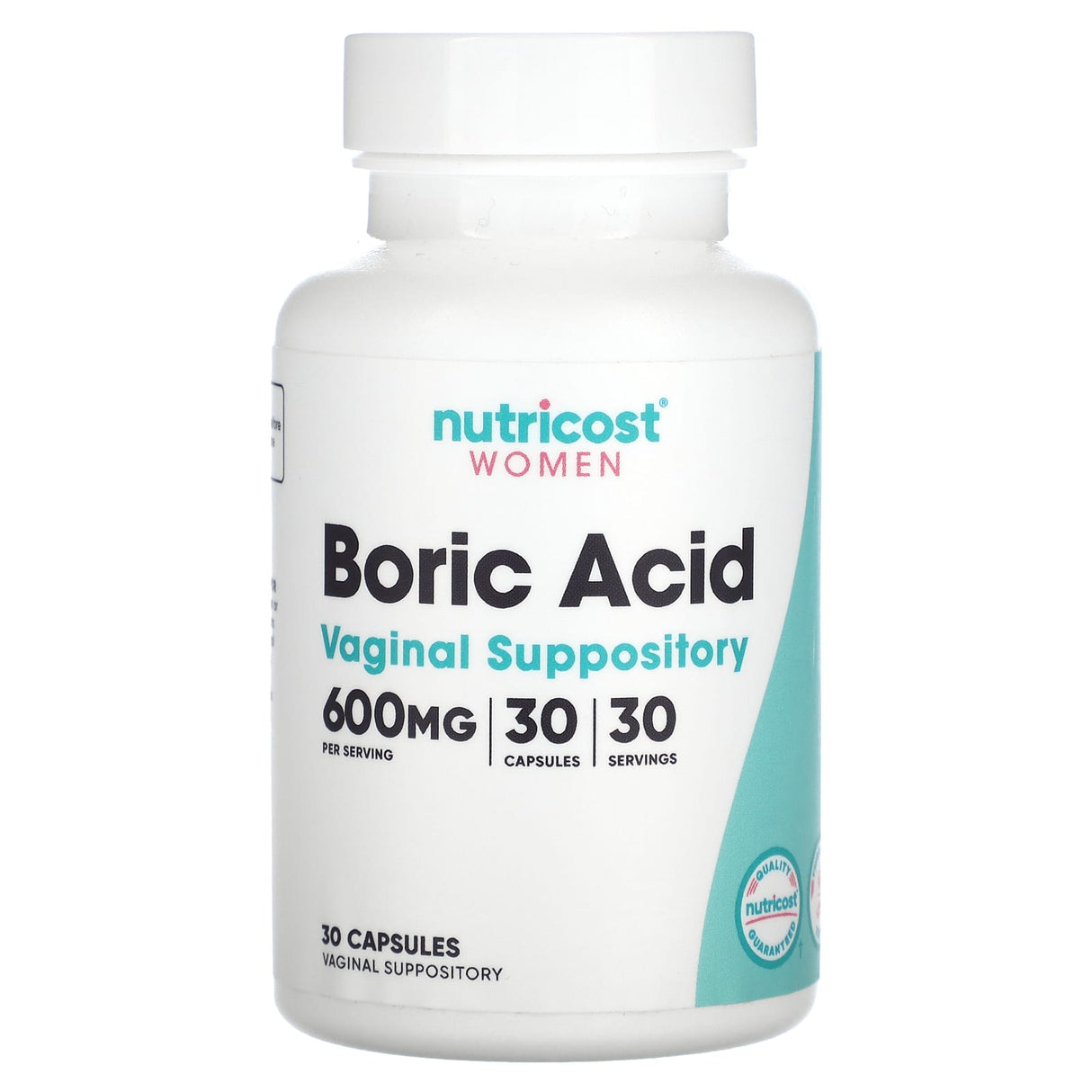 Acid Boric, Supozitor Vaginal, 600 mg, Nutricost, 30 capsule