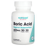 Acid Boric, Supozitor Vaginal, 600 mg, Nutricost, 30 capsule