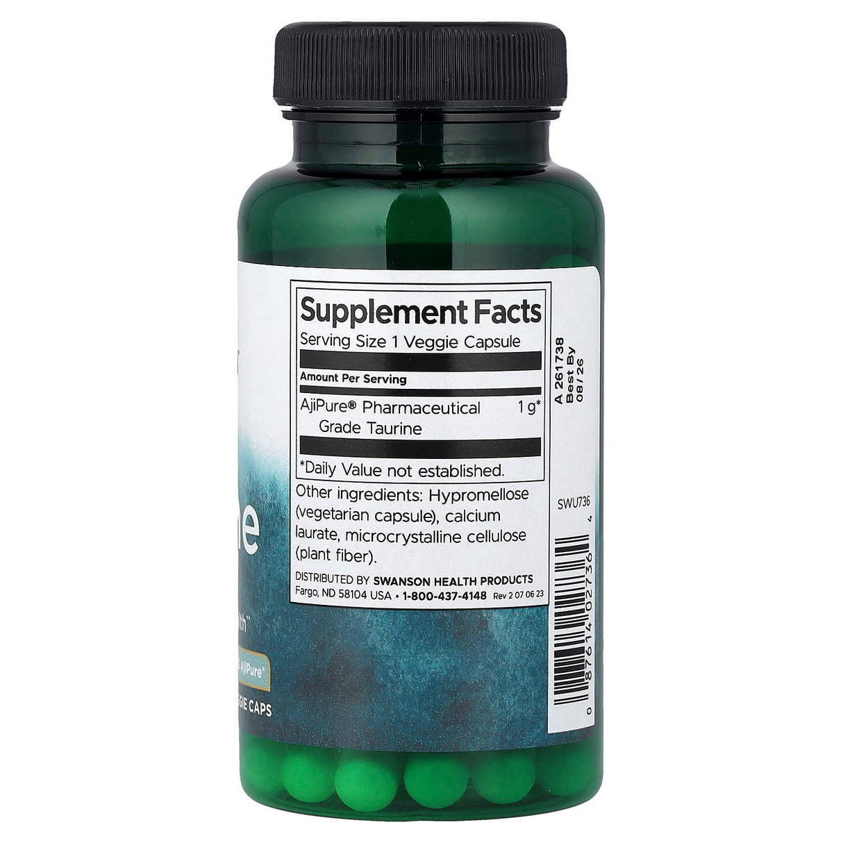 AjiPure Taurine (Pharmaceutical Grade) 1000mg, Swanson, 60 capsule SWU736