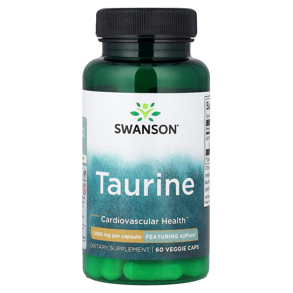 AjiPure Taurine (Pharmaceutical Grade) 1000mg, Swanson, 60 capsule SWU736