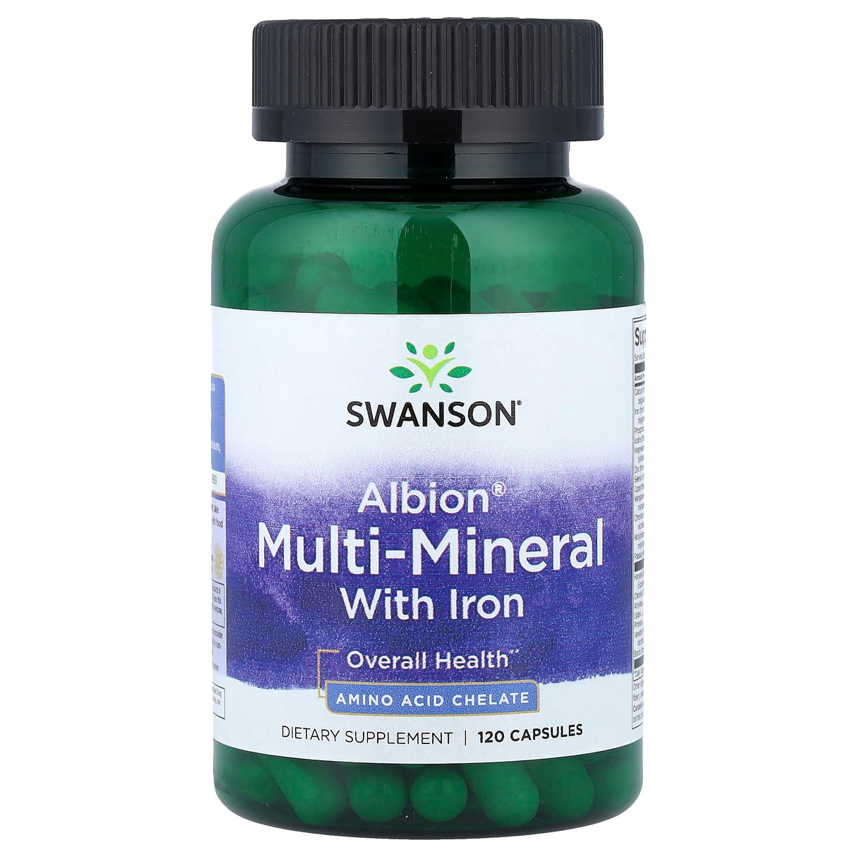 Albion Chelated Multi-Mineral With Iron, Swanson, 120 capsule SWU062