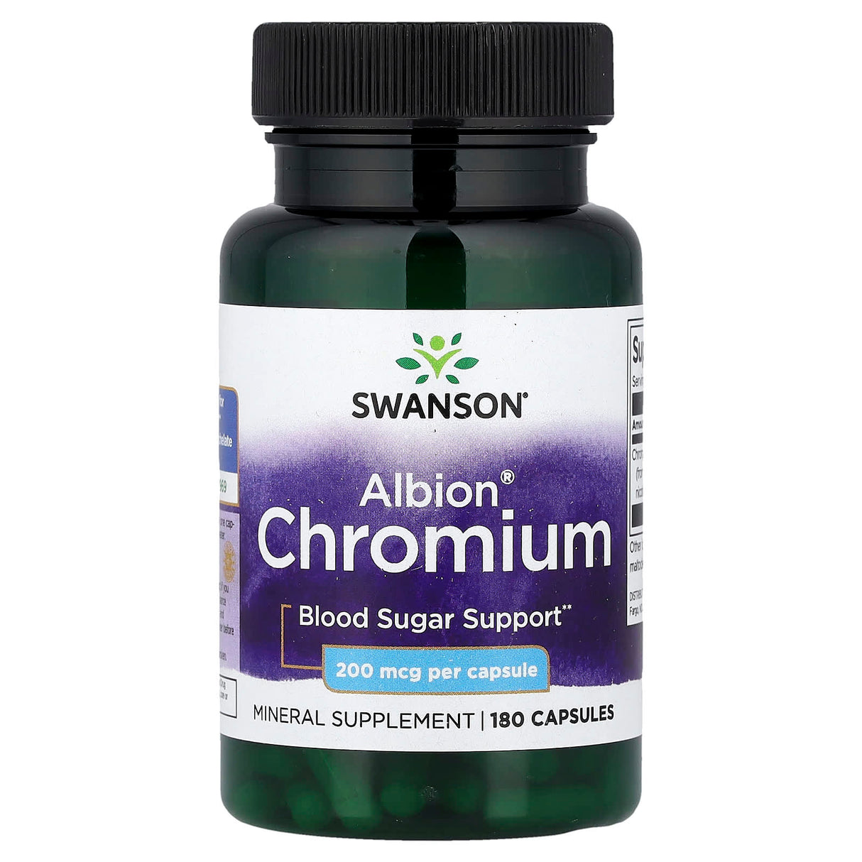 Albion Chromium Glycinate, 200 mcg, Swanson, 180 capsule SWU078