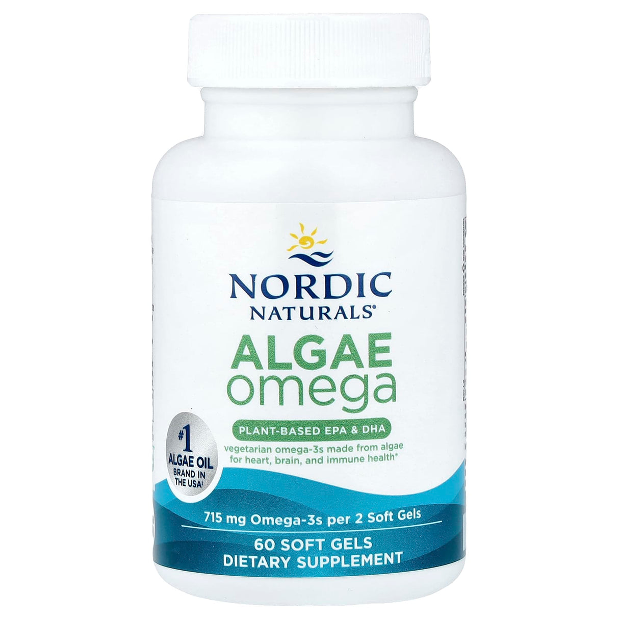 Algae Omega-3 Vegan, Nordic Naturals, 60 softgels