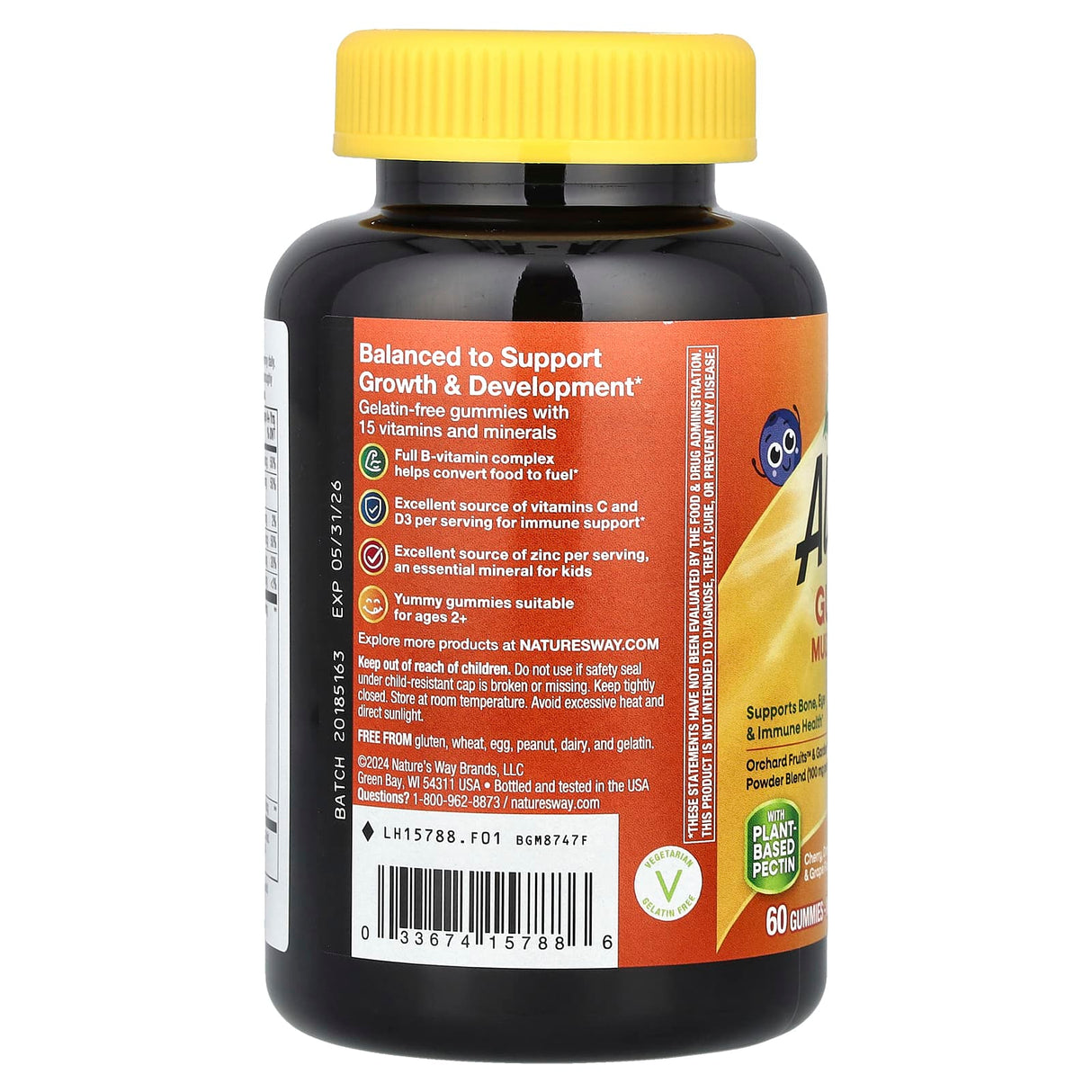 Alive! Kids, Gummy Multivitamin, Nature's Way, 60 jeleuri