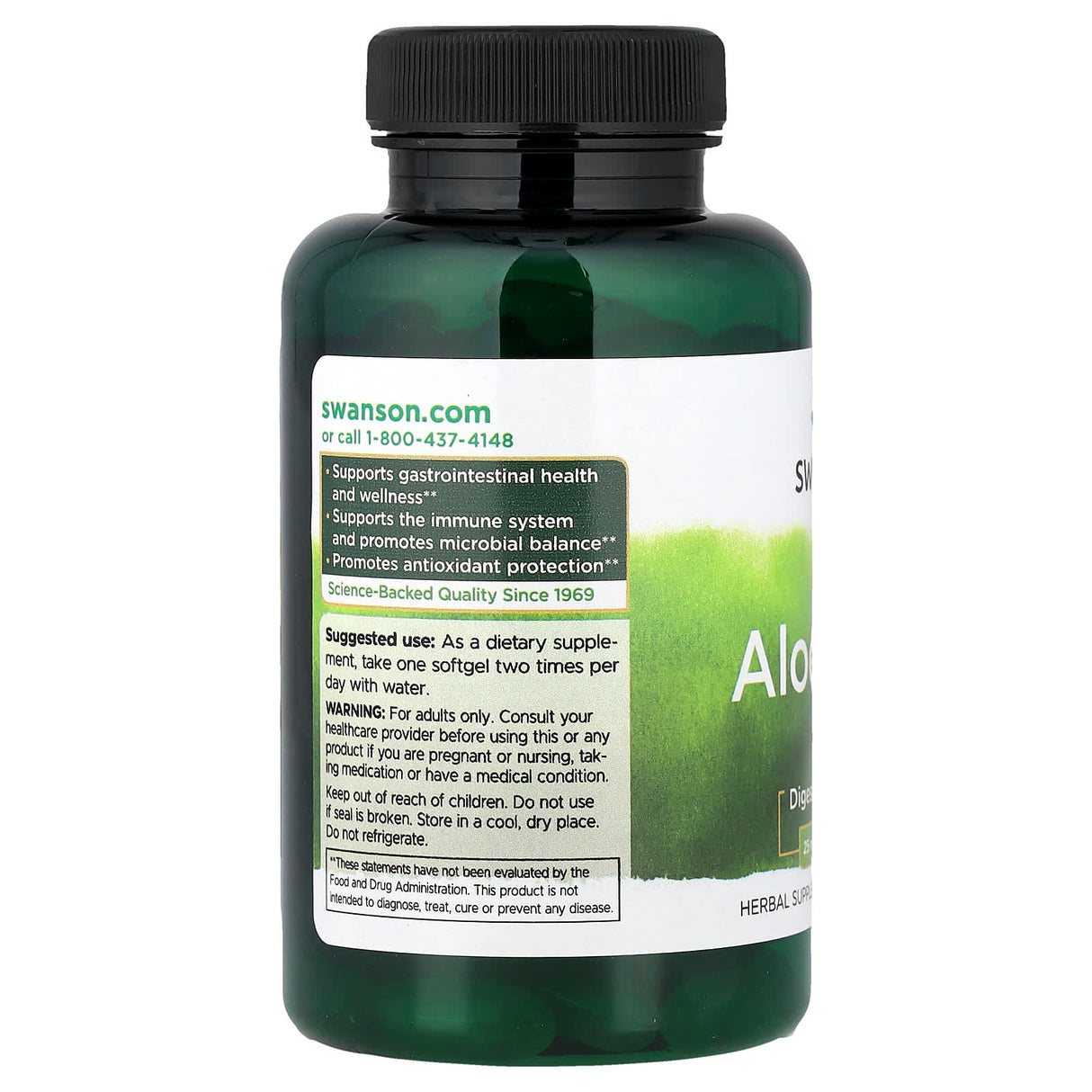 Aloe Vera, 25 mg, Swanson, 100 softgels SWH161