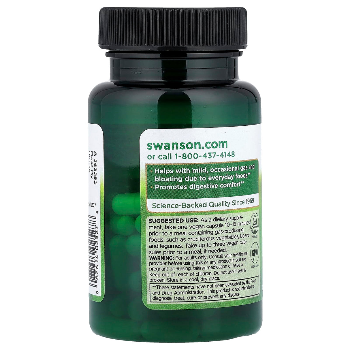 Anti-Gas Enzyme Digestive, Swanson, 90 capsule SWU527