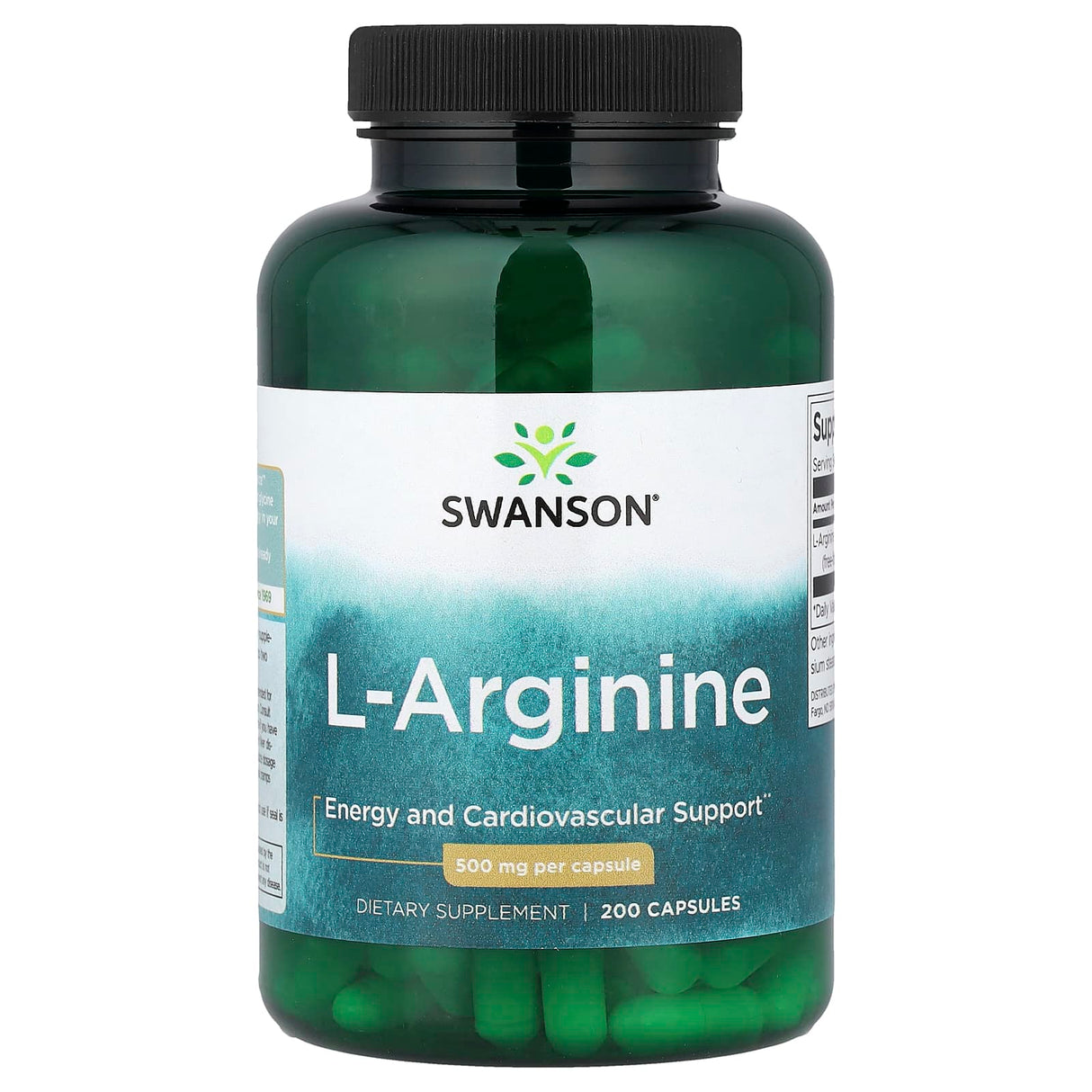 L-Arginine, 500 mg, Swanson, 200 capsule SW935